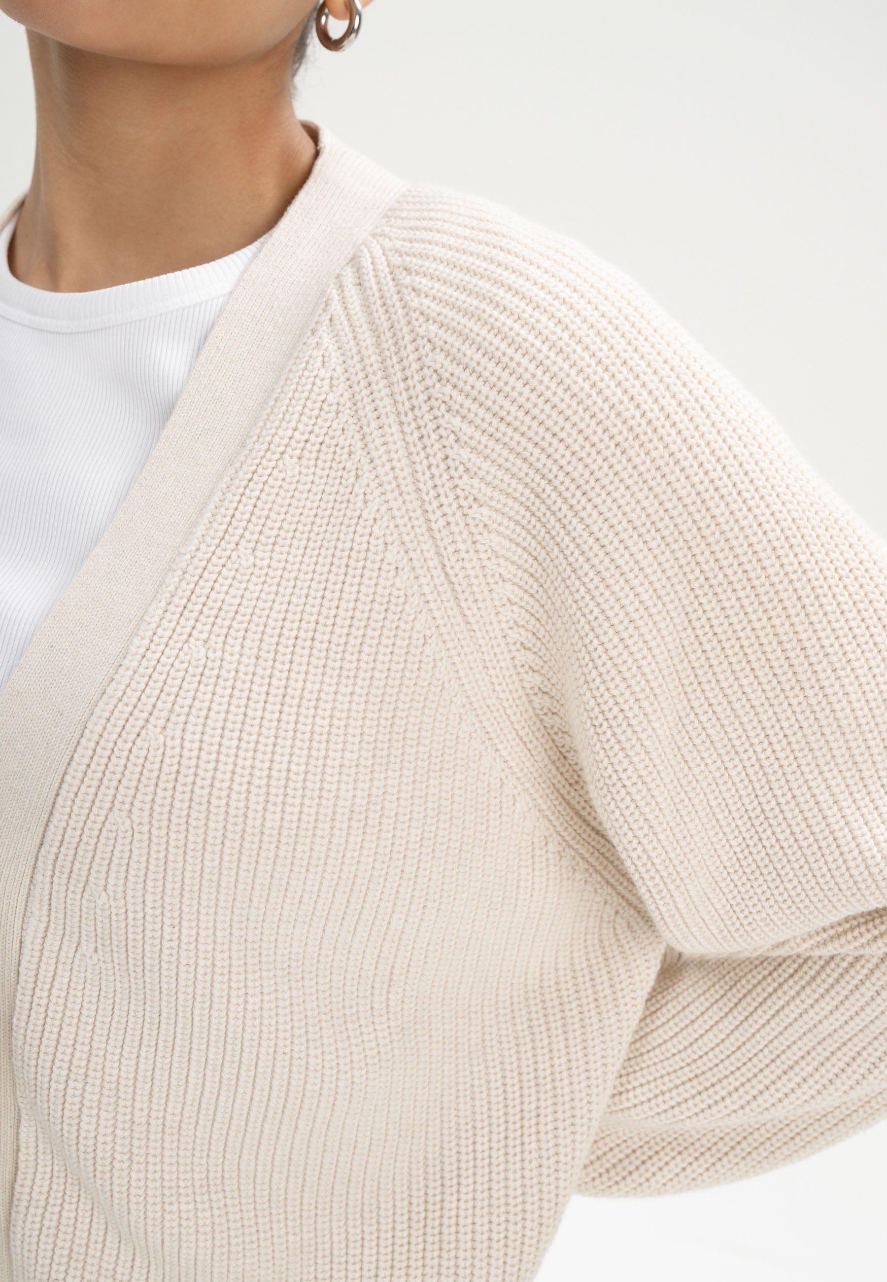Cardigan in Maglia 100% cotone organico