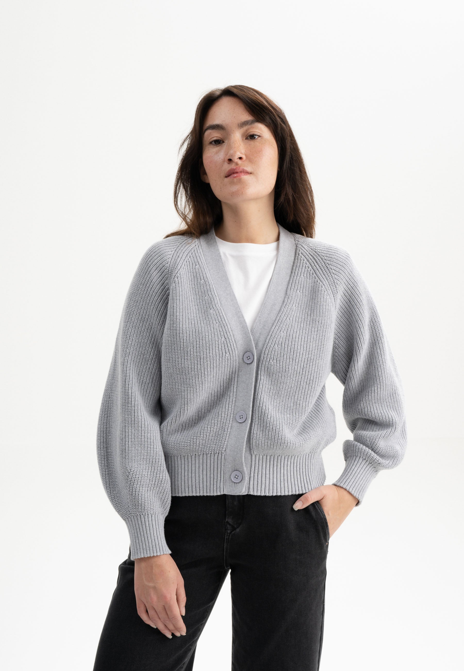 Cardigan in Maglia 100% cotone organico
