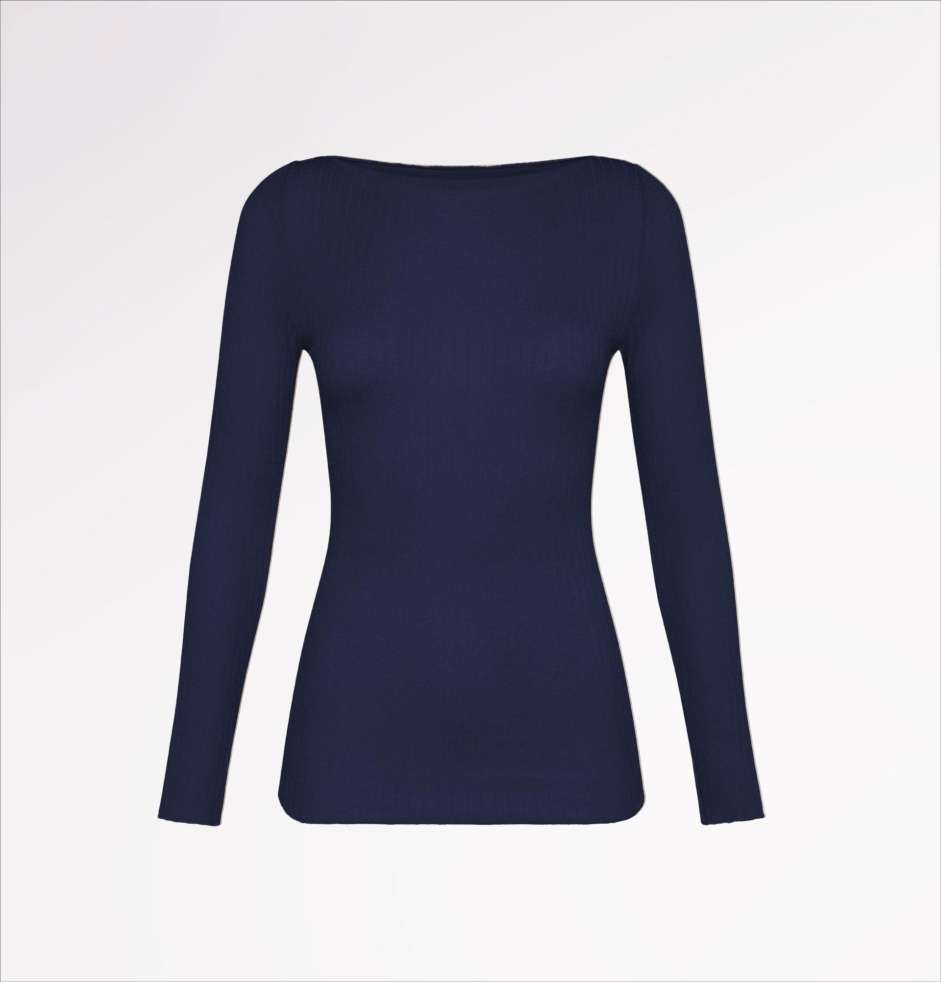 Maglia Scollo Barchetta in TENCEL™ Cashmere costina - CASAGIN
