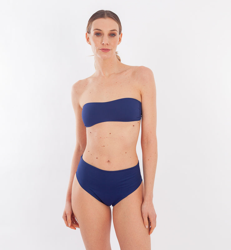 Slip costume mestruale vita alta flusso abbondante in tessuto riciclato