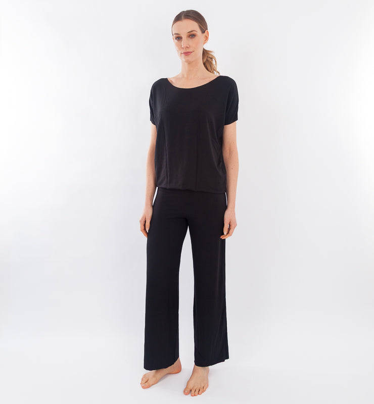 Laser cut TENCEL™ three-quarter sleeve maxi sweater