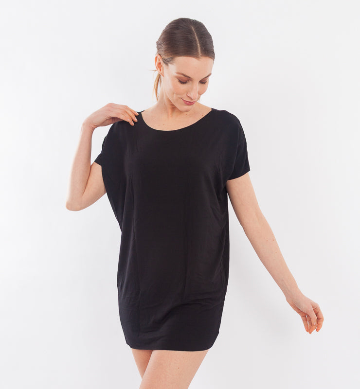 Laser cut TENCEL™ three-quarter sleeve maxi sweater