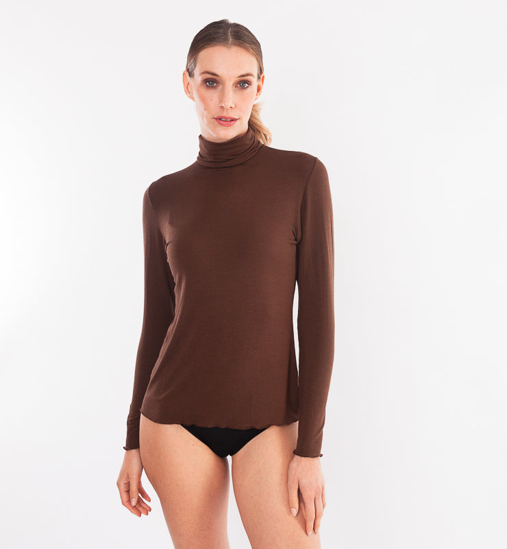 Long-sleeved TENCEL™ cashmere turtleneck
