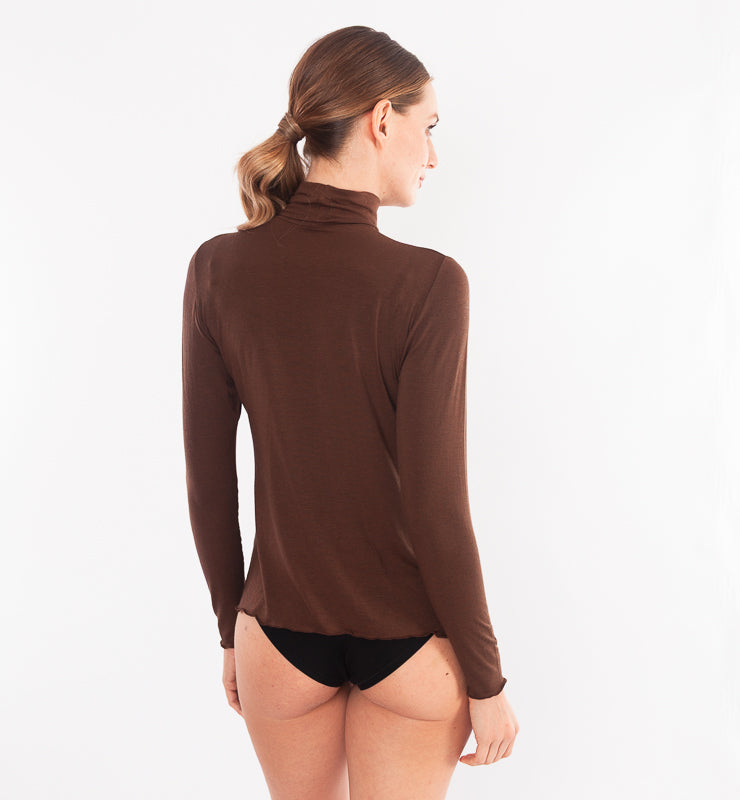 Long-sleeved TENCEL™ cashmere turtleneck