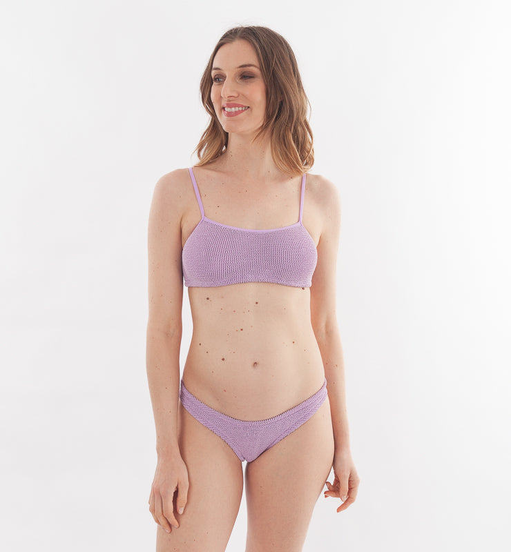 Brazilian slip eco bikini in ECONYL® regenerated nylon