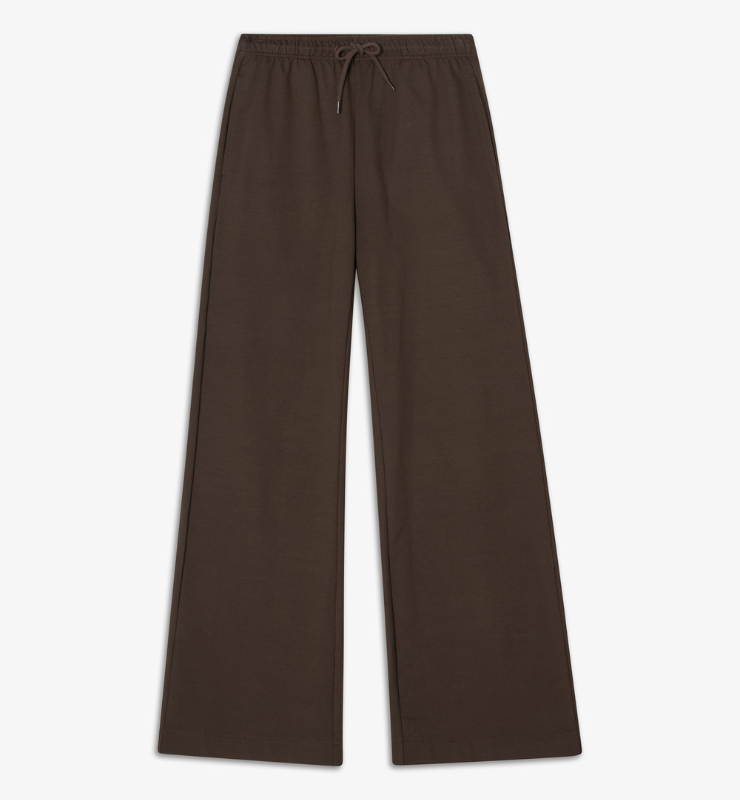 Pantaloni palazzo felpa in Cotone Biologico