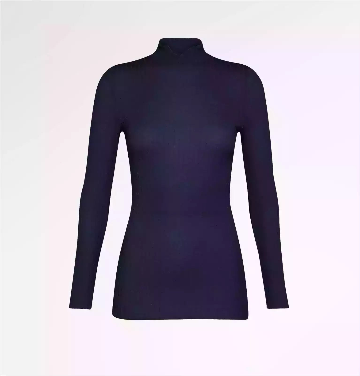 Lupetto scollo a V in TENCEL™ cashmere costina a manica lunga - CASAGIN