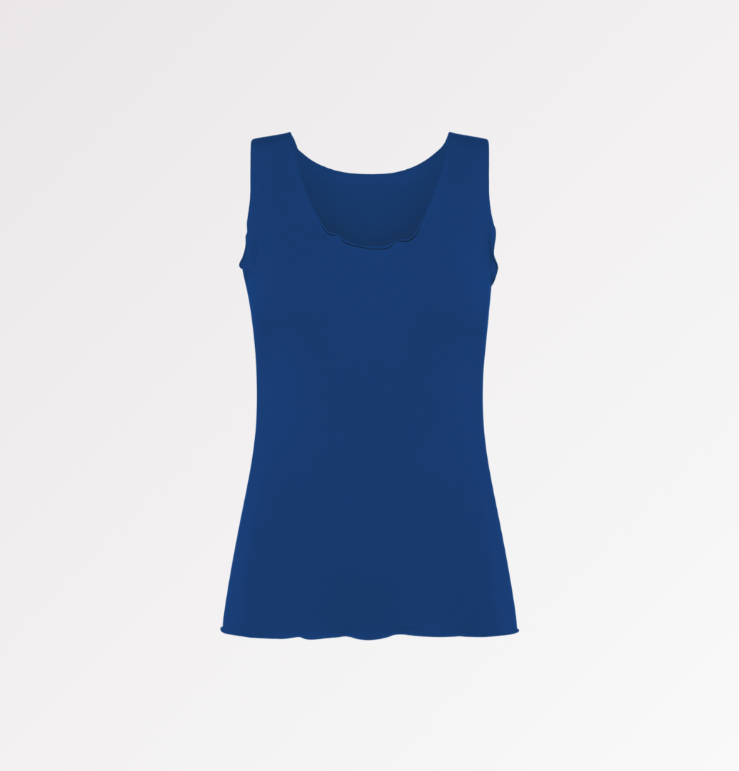 Canotta arricciata spalla larga in TENCEL™